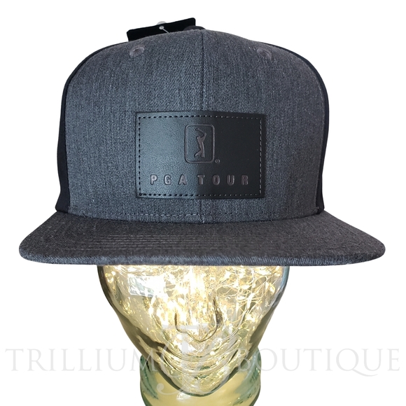 PGA Tour Hat Cap Heathered Caviar Men's Tour Golf Cap Outdoor Sports Classic - Picture 1 of 5